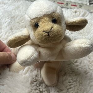 Cream Stuffed Lamb Plush Animal Toy.  NWOT